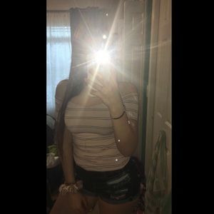 FINAL❗️ striped off the shoulder top